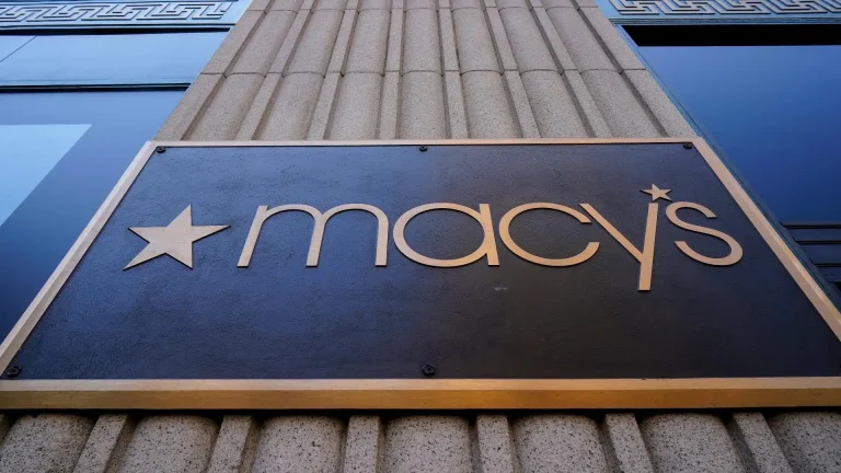 Macy’s department store sign on the exterior of a building - Macy’s South County Center Sale