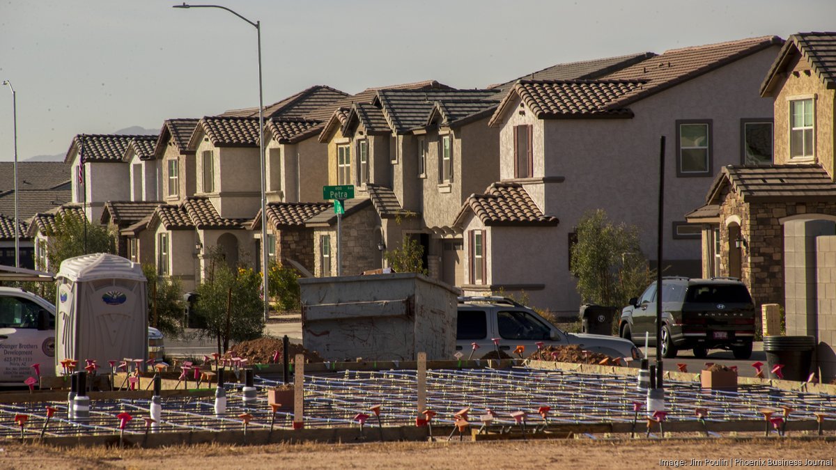 New housing development in St. Louis showing homes under construction