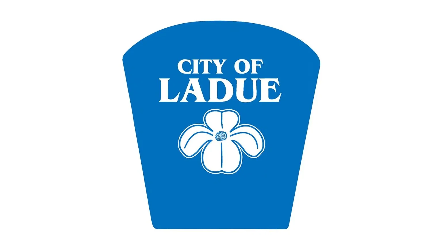 st. louis community guide 15 City of Ladue blue logo featuring a white flower, representing the community near homes for sale in Ladue MO.