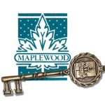Maplewood Missouri city logo with ceremonial key symbol for homes for sale in Maplewood MO