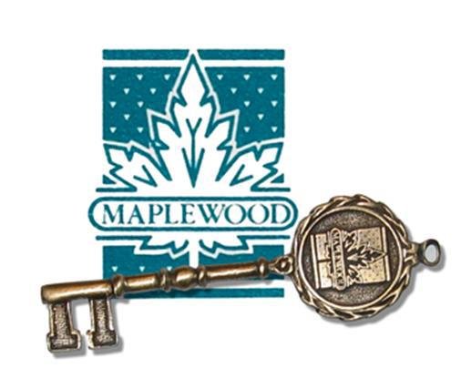 st. louis community guide 4 Maplewood Missouri city logo with ceremonial key symbol for homes for sale in Maplewood MO